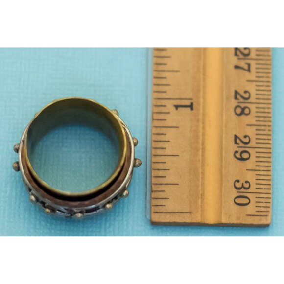 Vintage Mid Century Gold Tone Unique Ring Size 8 - E8 - Picture 3 of 3